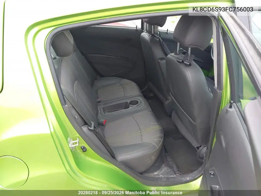 2015 CHEVROLET SPARK VIN KL8CD6S93FC756003 — фото 7