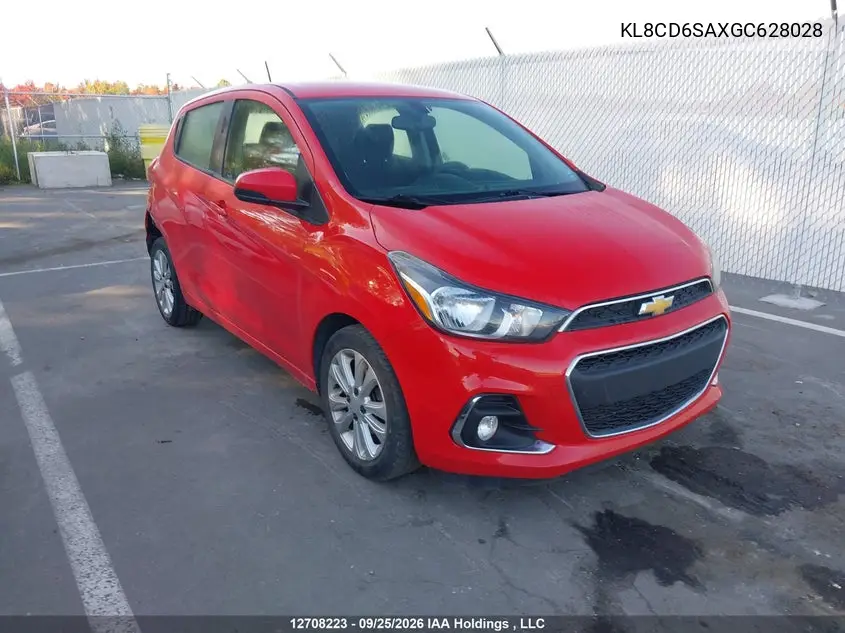 CHEVROLET SPARK 2016, VIN KL8CD6SAXGC628028