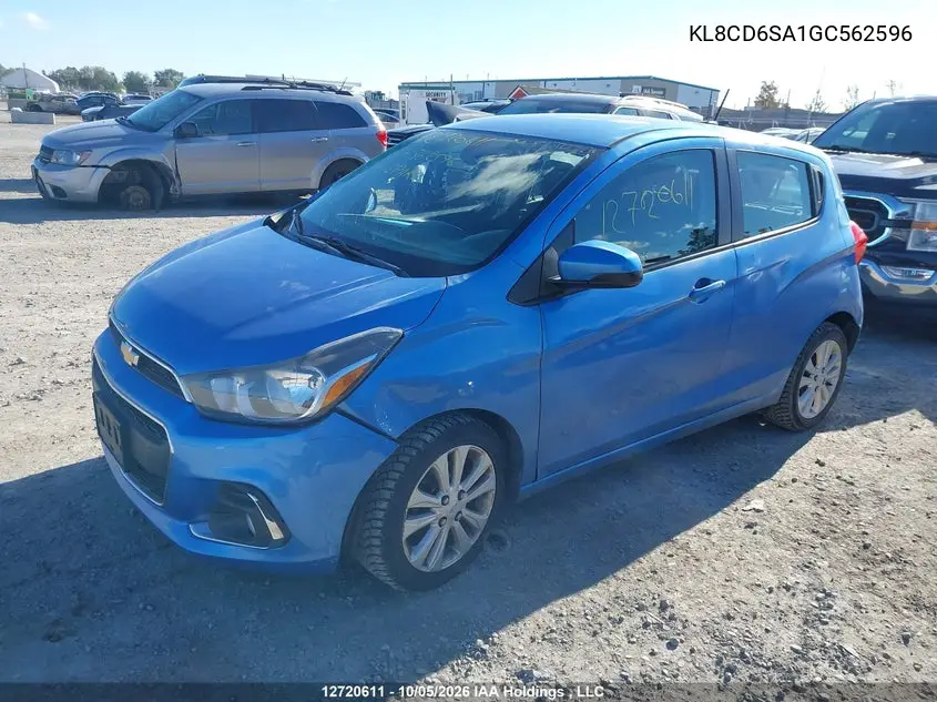 2016 CHEVROLET SPARK VIN KL8CD6SA1GC562596 — фото 2