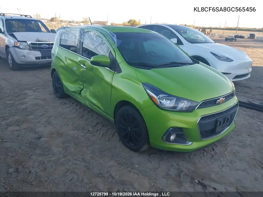 CHEVROLET SPARK 2016, VIN KL8CF6SA8GC565456