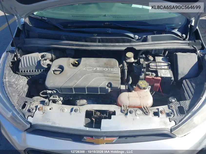 2016 CHEVROLET SPARK VIN KL8CA6SA9GC564699 — фото 10