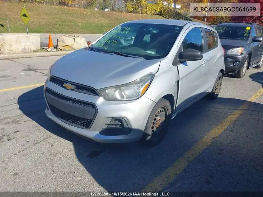 2016 CHEVROLET SPARK VIN KL8CA6SA9GC564699 — фото 2