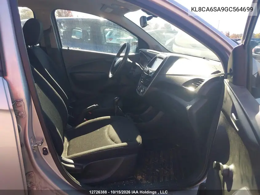 2016 CHEVROLET SPARK VIN KL8CA6SA9GC564699 — фото 5