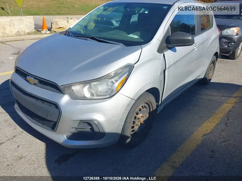 2016 CHEVROLET SPARK VIN KL8CA6SA9GC564699 — фото 6