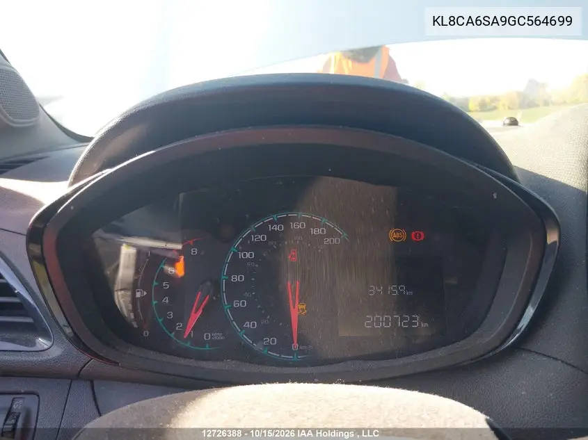 2016 CHEVROLET SPARK VIN KL8CA6SA9GC564699 — фото 7