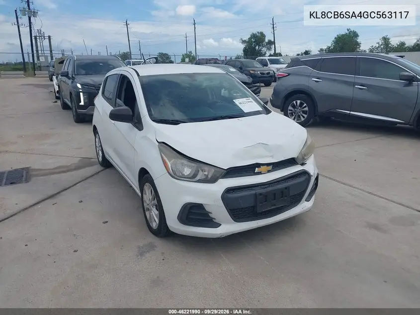CHEVROLET SPARK 2016, VIN KL8CB6SA4GC563117
