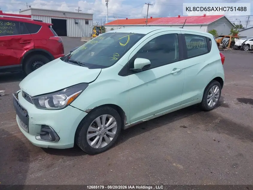 2017 CHEVROLET SPARK VIN KL8CD6SAXHC751488 — фото 2