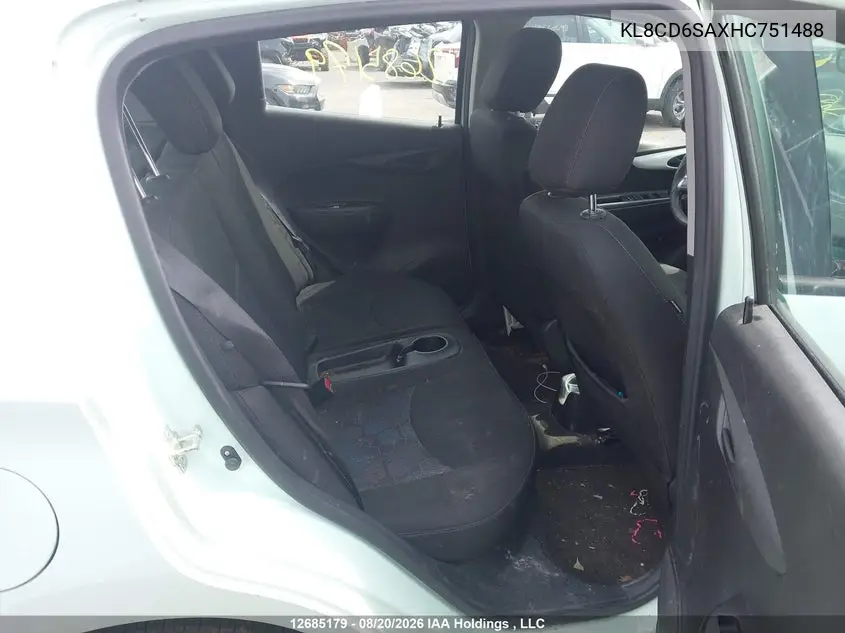 2017 CHEVROLET SPARK VIN KL8CD6SAXHC751488 — фото 8