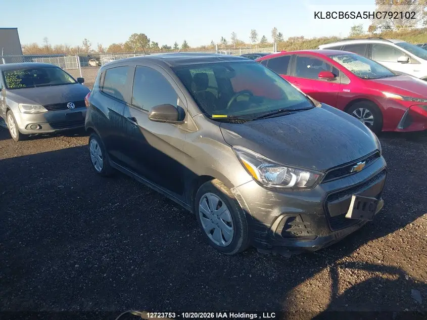 CHEVROLET SPARK 2017, VIN KL8CB6SA5HC792102