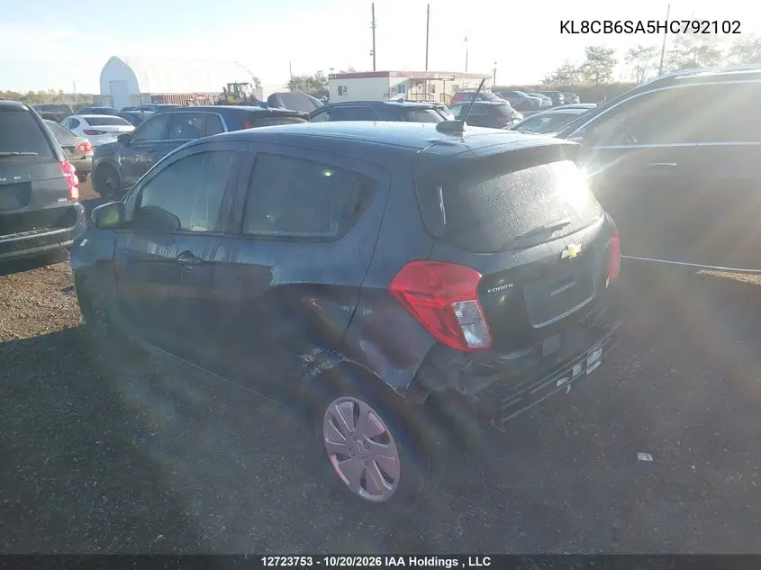 2017 CHEVROLET SPARK VIN KL8CB6SA5HC792102 — фото 3