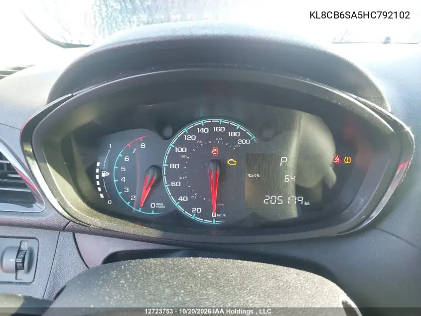 2017 CHEVROLET SPARK VIN KL8CB6SA5HC792102 — фото 7