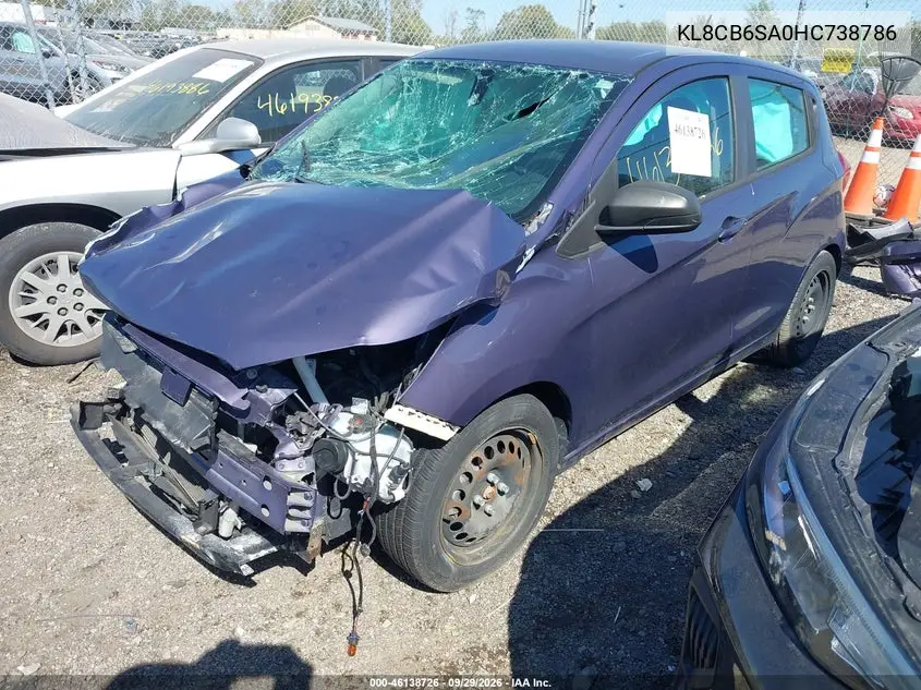 2017 CHEVROLET SPARK VIN KL8CB6SA0HC738786 — фото 2