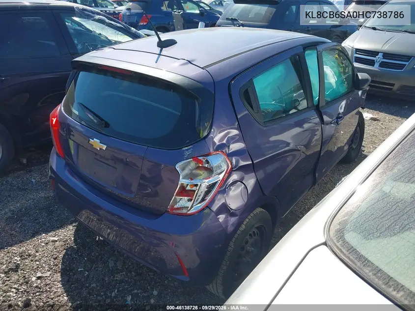 2017 CHEVROLET SPARK VIN KL8CB6SA0HC738786 — фото 4