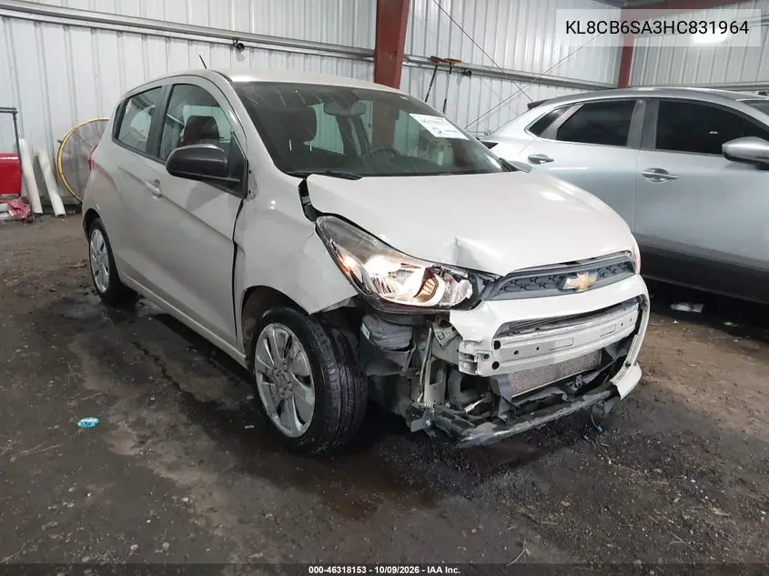 CHEVROLET SPARK 2017, VIN KL8CB6SA3HC831964