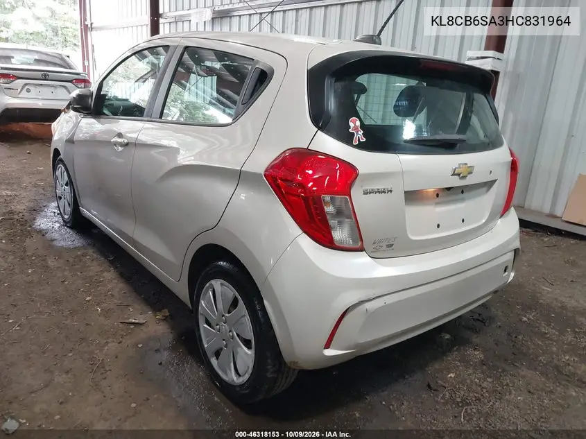 2017 CHEVROLET SPARK VIN KL8CB6SA3HC831964 — фото 3