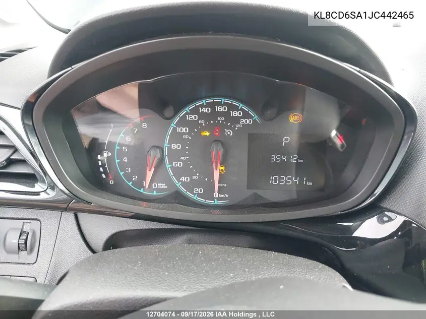 2018 CHEVROLET SPARK VIN KL8CD6SA1JC442465 — фото 7