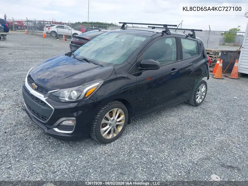 2019 CHEVROLET SPARK VIN KL8CD6SA4KC727100 — фото 2