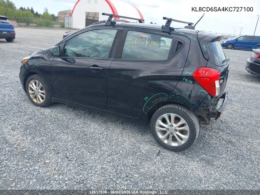 2019 CHEVROLET SPARK VIN KL8CD6SA4KC727100 — фото 3