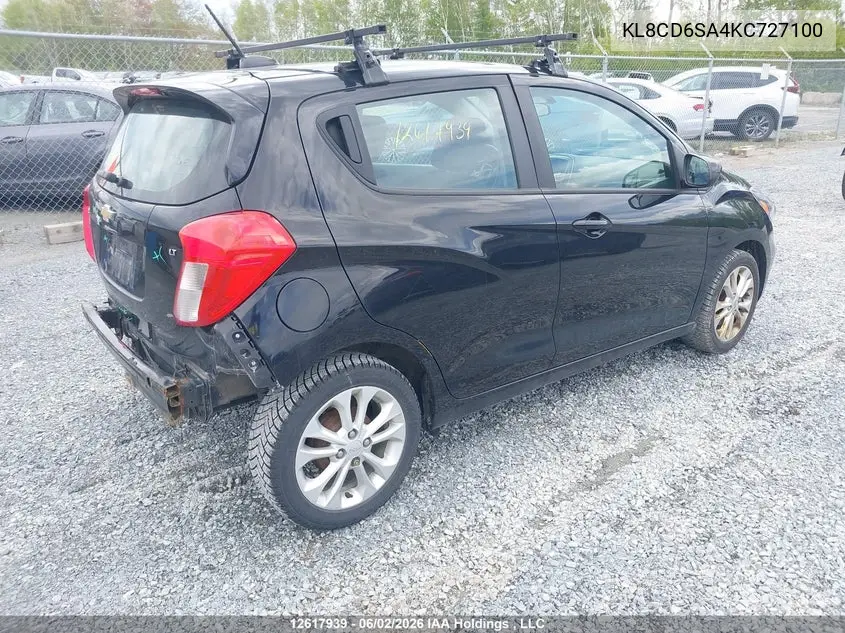 2019 CHEVROLET SPARK VIN KL8CD6SA4KC727100 — фото 4