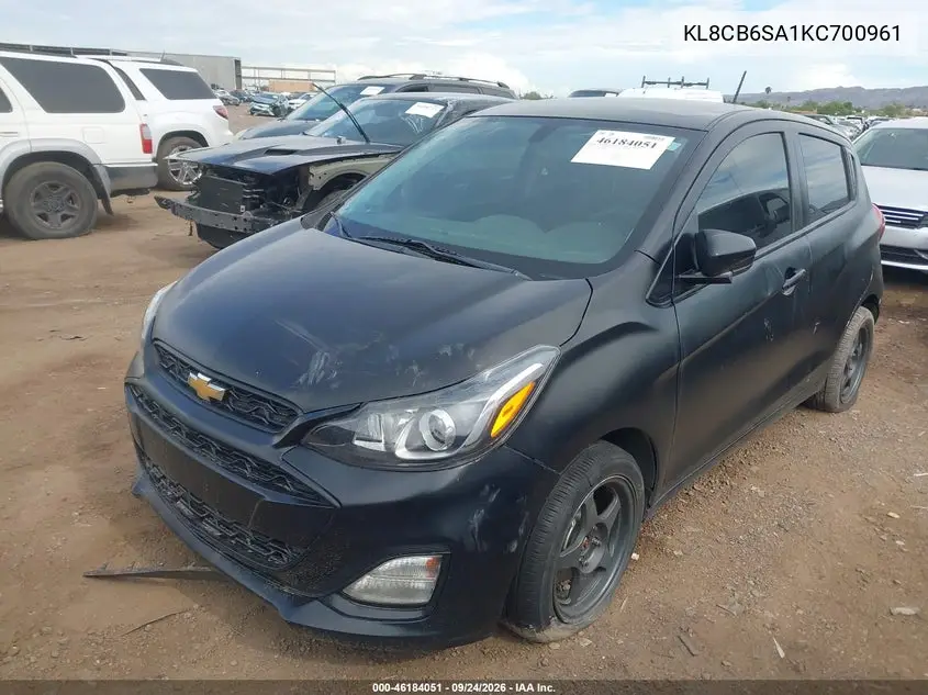 2019 CHEVROLET SPARK VIN KL8CB6SA1KC700961 — фото 2