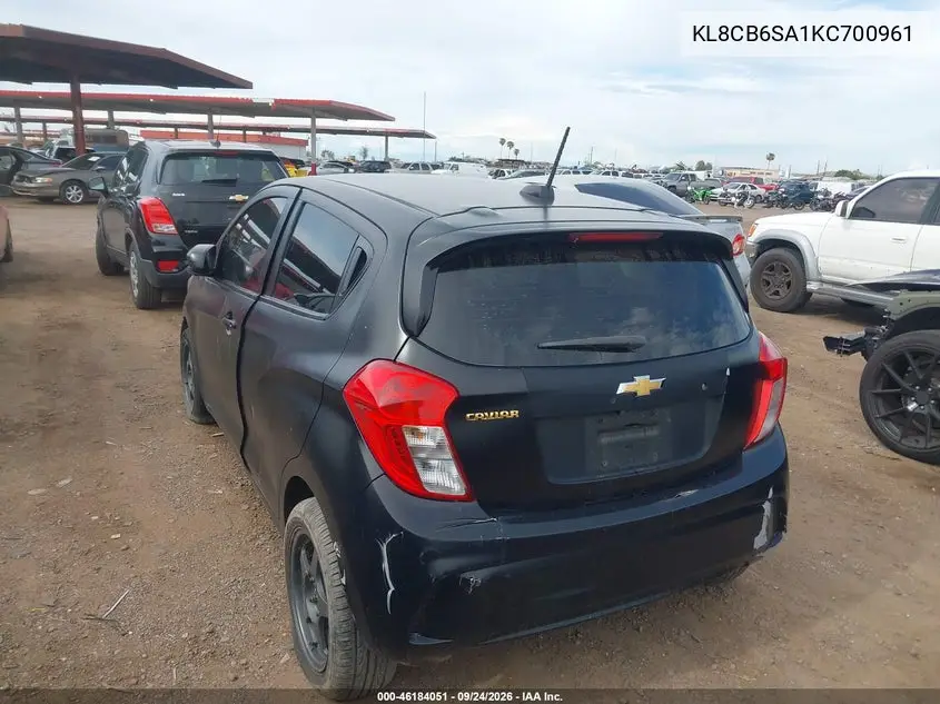 2019 CHEVROLET SPARK VIN KL8CB6SA1KC700961 — фото 3
