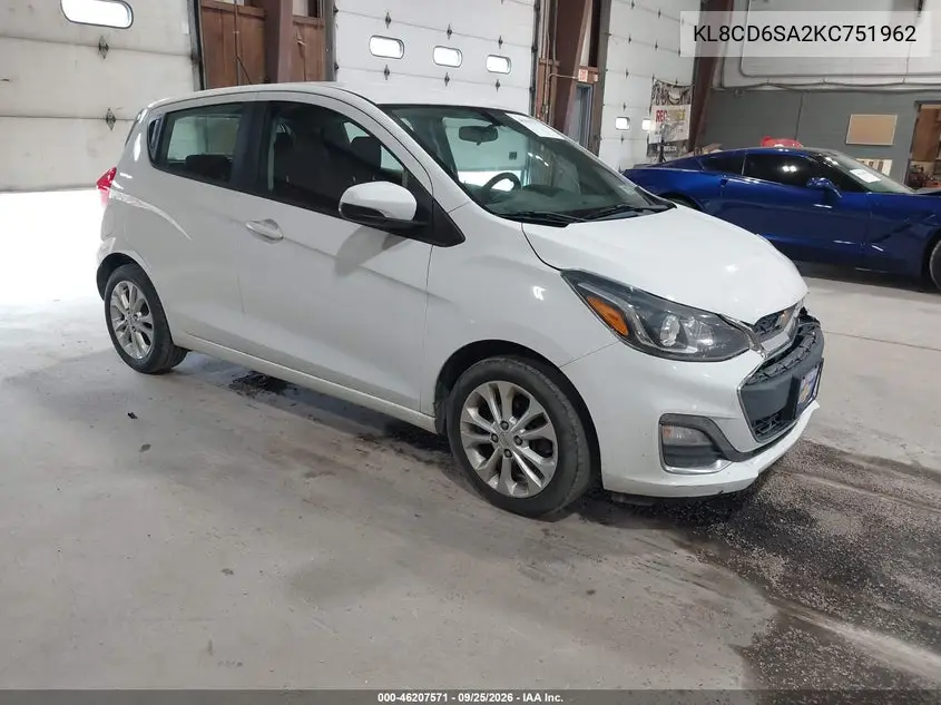 CHEVROLET SPARK 2019, VIN KL8CD6SA2KC751962