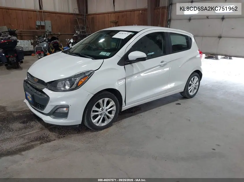 2019 CHEVROLET SPARK VIN KL8CD6SA2KC751962 — фото 2