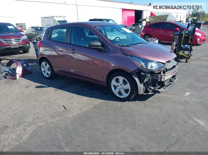 CHEVROLET SPARK 2019, VIN KL8CB6SA2KC705781