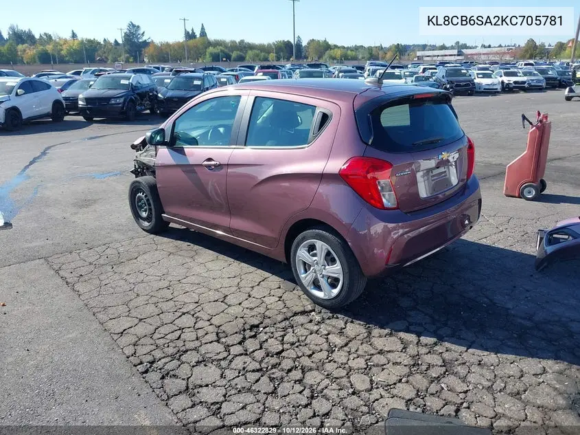 2019 CHEVROLET SPARK VIN KL8CB6SA2KC705781 — фото 3