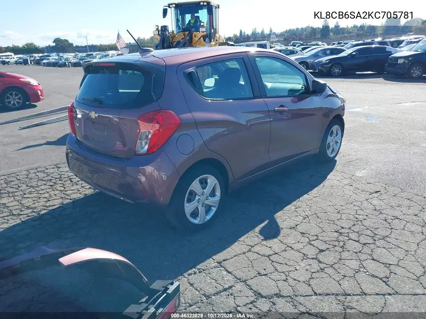 2019 CHEVROLET SPARK VIN KL8CB6SA2KC705781 — фото 4
