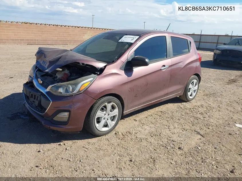 2019 CHEVROLET SPARK VIN KL8CB6SA3KC710651 — фото 2