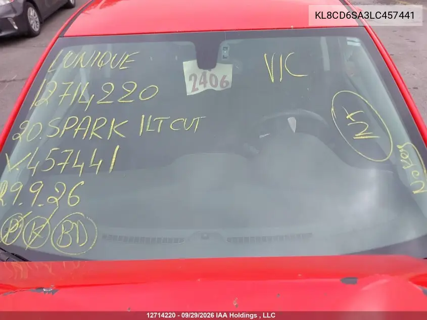 2020 CHEVROLET SPARK VIN KL8CD6SA3LC457441 — фото 17