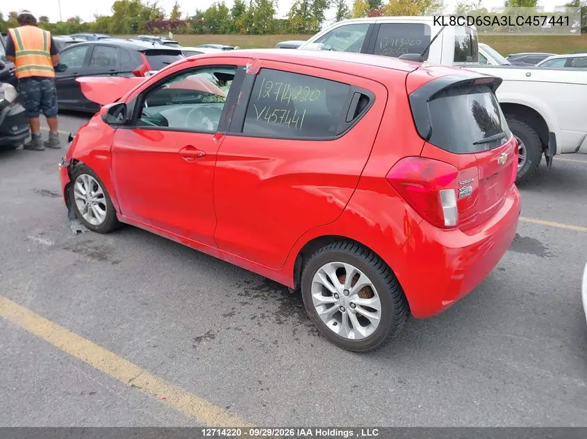 2020 CHEVROLET SPARK VIN KL8CD6SA3LC457441 — фото 3