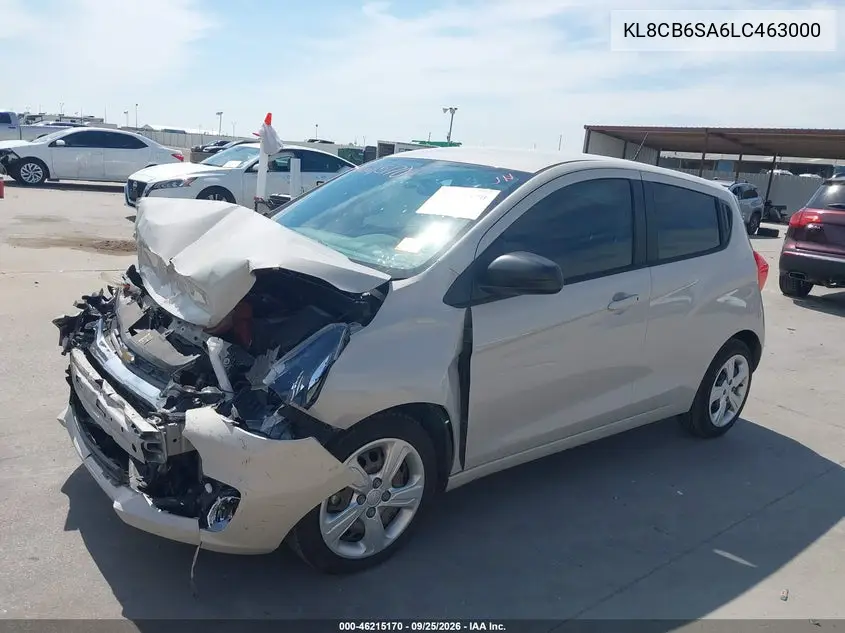 2020 CHEVROLET SPARK VIN KL8CB6SA6LC463000 — фото 2