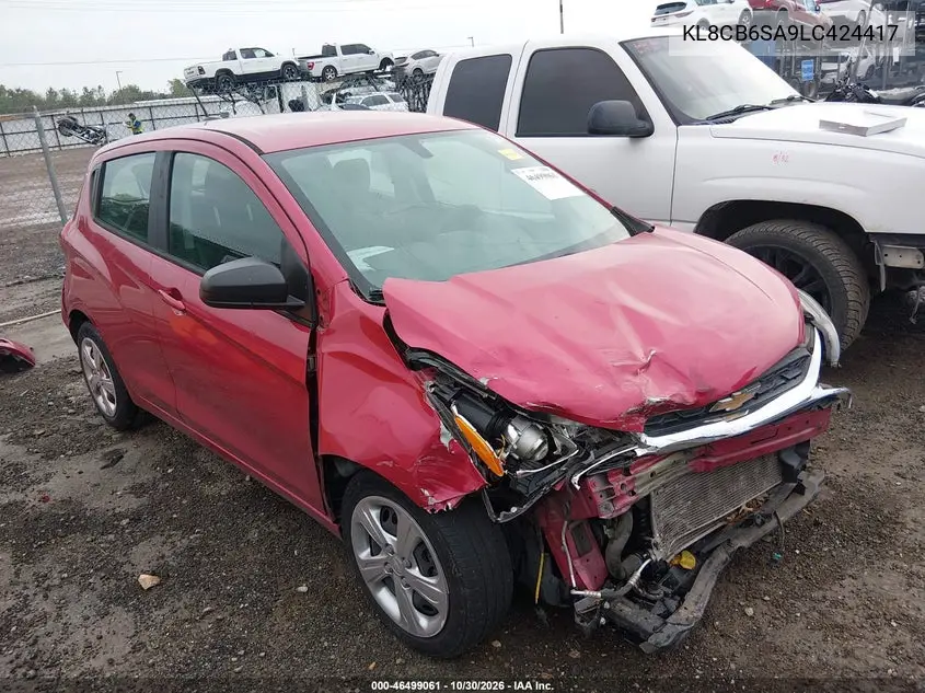CHEVROLET SPARK 2020, VIN KL8CB6SA9LC424417