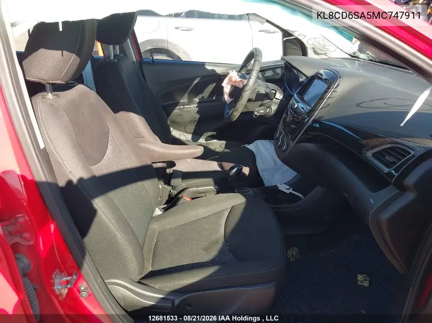 2021 CHEVROLET SPARK VIN KL8CD6SA5MC747911 — фото 5