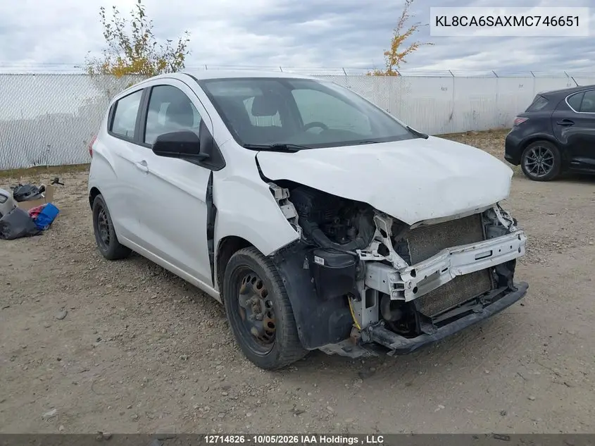 CHEVROLET SPARK 2021, VIN KL8CA6SAXMC746651
