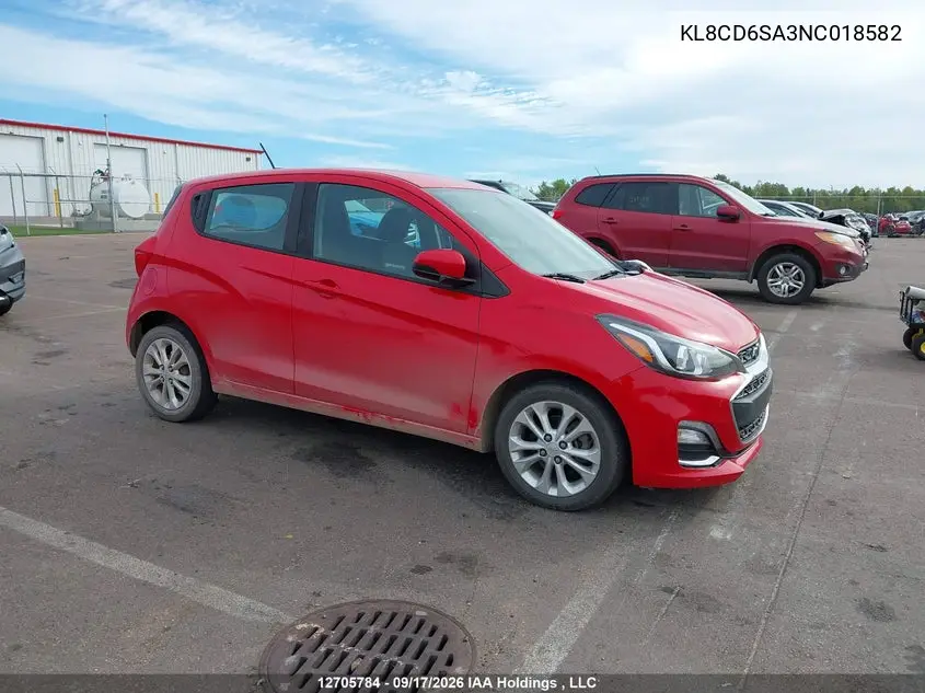 CHEVROLET SPARK 2022, VIN KL8CD6SA3NC018582