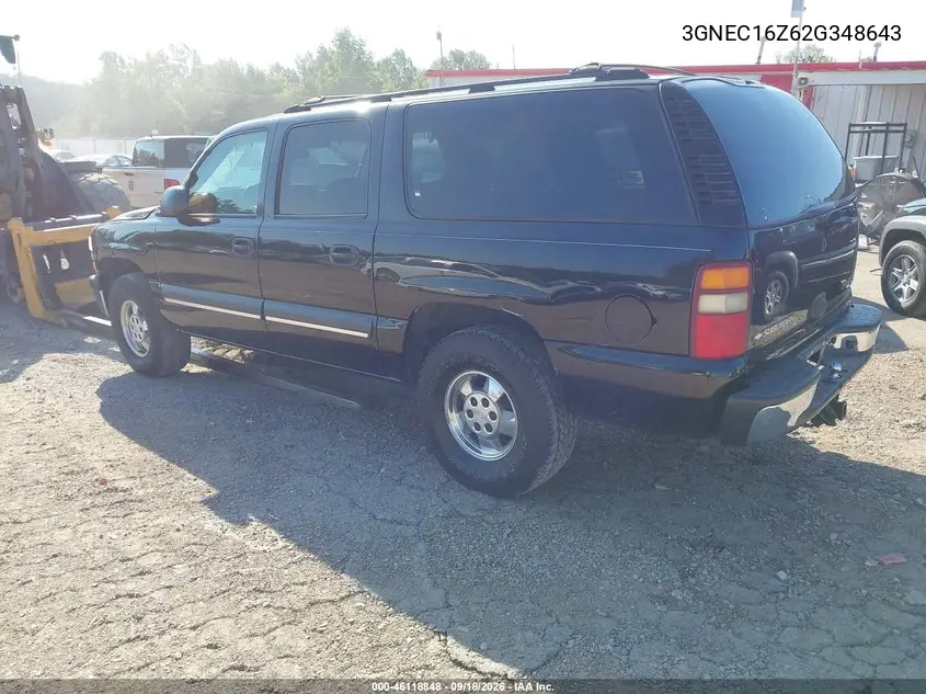 2002 CHEVROLET SUBURBAN VIN 3GNEC16Z62G348643 — фото 3