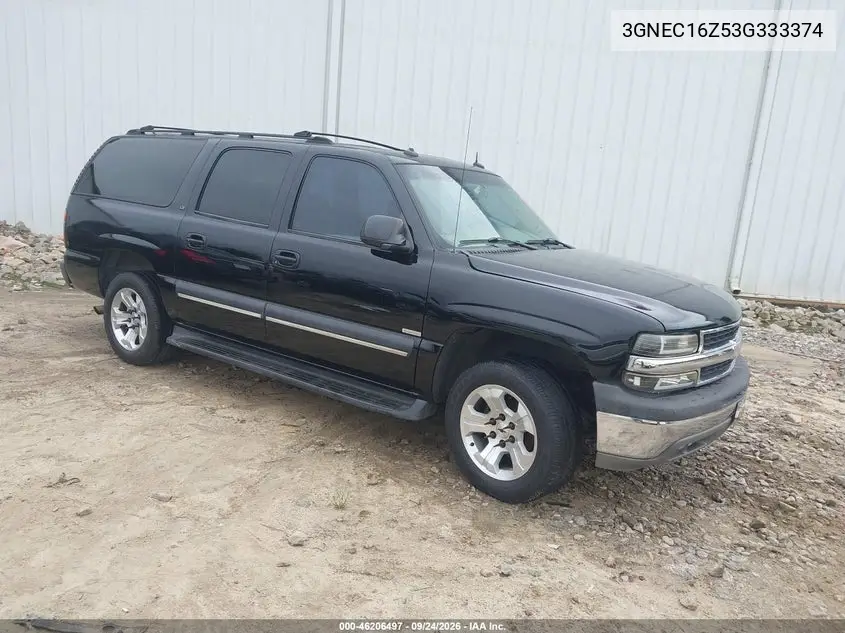 CHEVROLET SUBURBAN 2003, VIN 3GNEC16Z53G333374