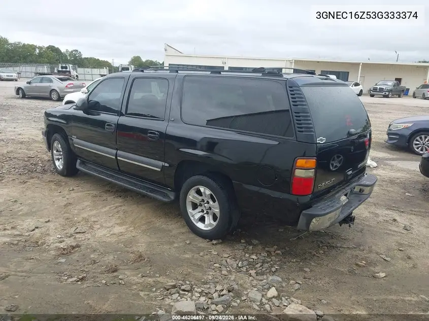 2003 CHEVROLET SUBURBAN VIN 3GNEC16Z53G333374 — фото 3