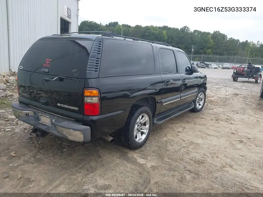 2003 CHEVROLET SUBURBAN VIN 3GNEC16Z53G333374 — фото 4
