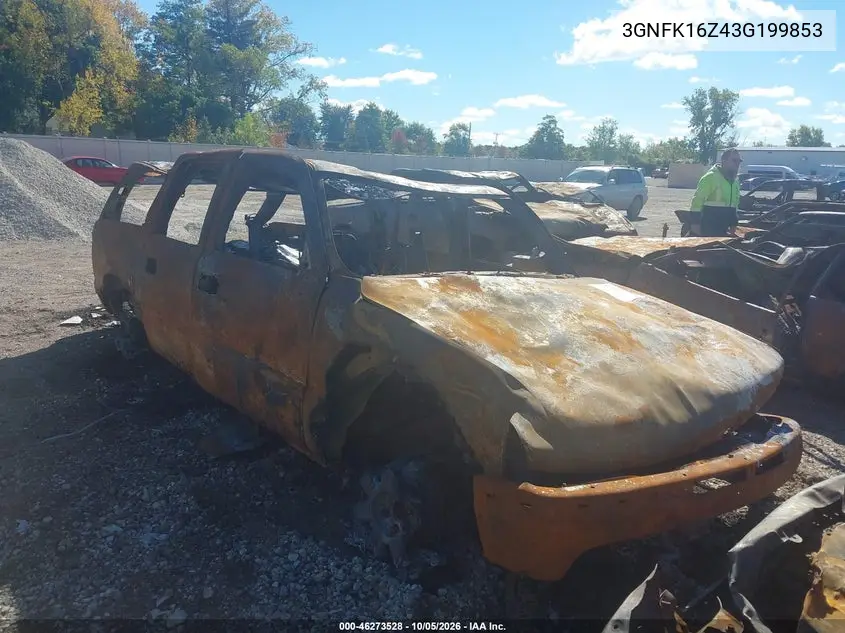 CHEVROLET SUBURBAN 2003, VIN 3GNFK16Z43G199853