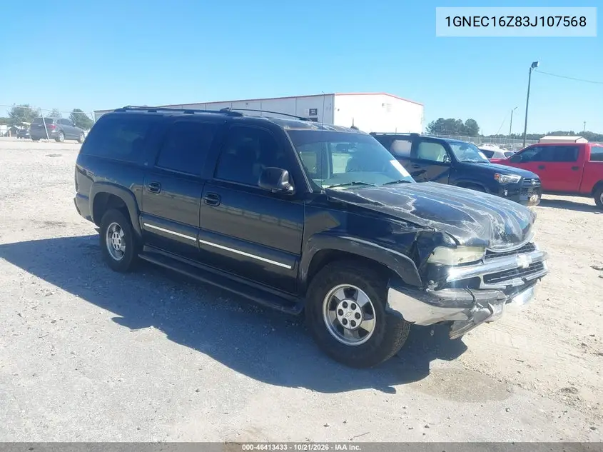 CHEVROLET SUBURBAN 2003, VIN 1GNEC16Z83J107568