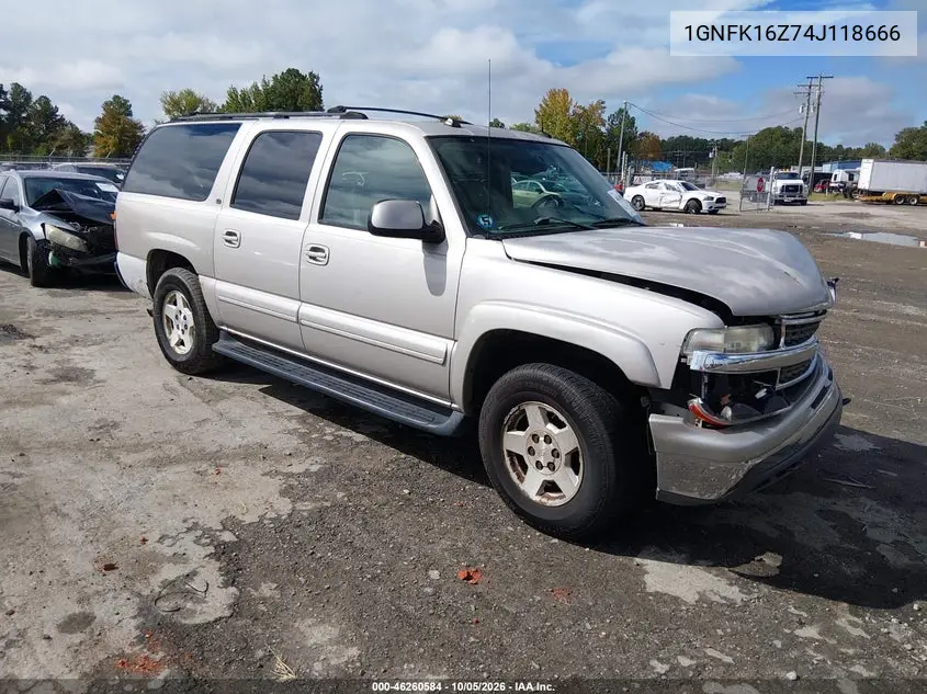 CHEVROLET SUBURBAN 2004, VIN 1GNFK16Z74J118666