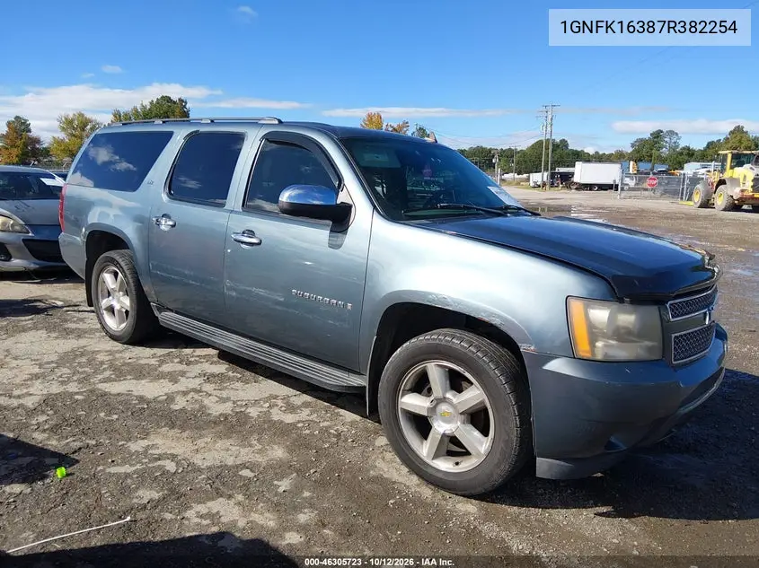 CHEVROLET SUBURBAN 2007, VIN 1GNFK16387R382254