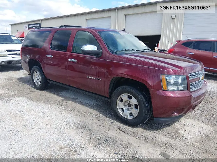 CHEVROLET SUBURBAN 2008, VIN 3GNFK163X8G110631