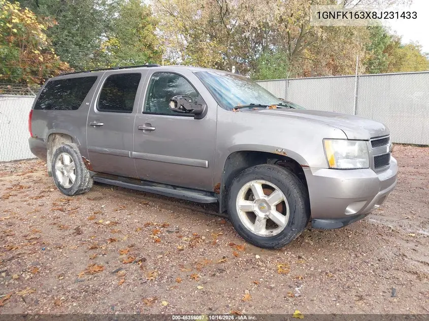 CHEVROLET SUBURBAN 2008, VIN 1GNFK163X8J231433