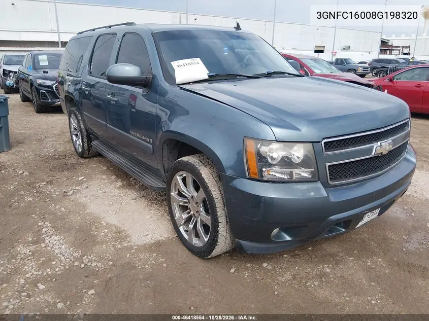CHEVROLET SUBURBAN 2008, VIN 3GNFC16008G198320