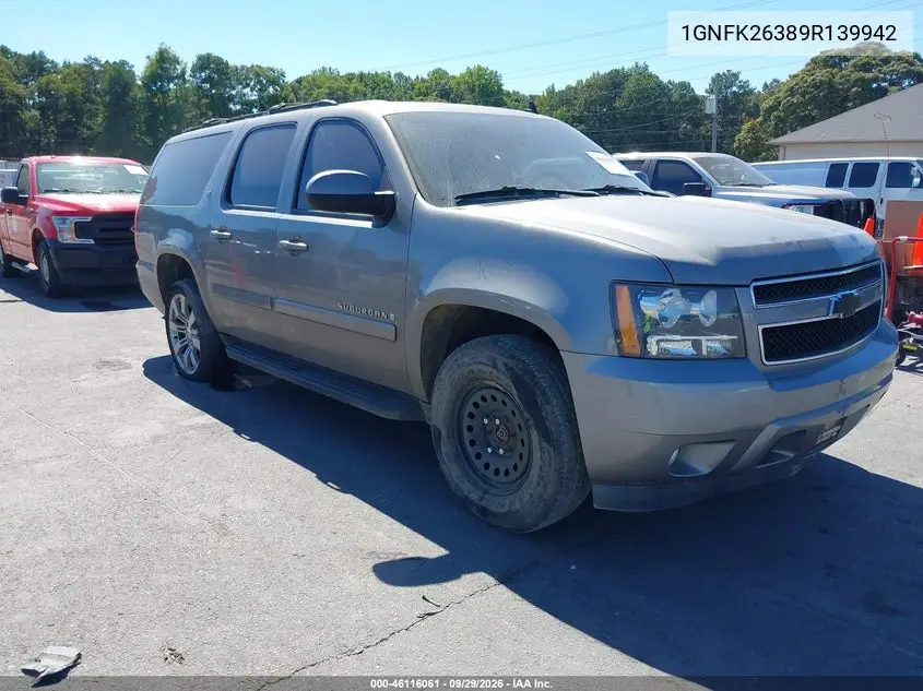 CHEVROLET SUBURBAN 2009, VIN 1GNFK26389R139942